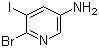 结构式 CAS# 697300-68-8, 6-溴-5-碘吡啶-3-胺