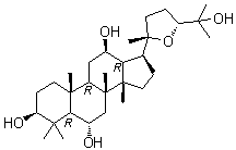 (3beta,6alpha,12beta,24R)-20,24-Epoxydammarane-3,6,12,25-tetrol molecular structure (CAS 69926-31-4)