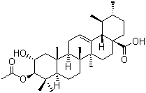 3-乙酰氧基科罗索酸分子结构 (CAS 700370-58-7)