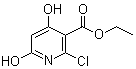 Ethyl 2-chloro-4,6-dihydroxynicotinate molecular structure (CAS 70180-38-0)