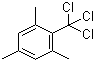 structure of CAS# 707-74-4, 1,3,5-Trimethyl-2-(trichloromethyl)benzene