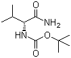 Boc-D-valine amide molecular structure (CAS 70717-76-9)