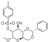 Methyl 4,6-O-[(R)-phenylmethylene]-alpha-D-glucopyranoside 2-(4-methylbenzenesulfonate) molecular structure (CAS 70774-92-4)
