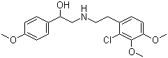 N-[2-Hydroxy-2-(4-methoxyphenyl)ethyl]-2-(2-chloro-3,4-dimethoxyphenyl)ethylamine molecular structure (CAS 71636-38-9)