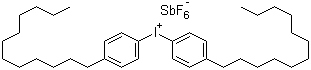 Bis(4-dodecylphenyl)iodonium hexaflurorantimonate molecular structure (CAS 71786-70-4)
