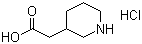结构式 CAS# 71985-81-4, 3-哌啶乙酸盐酸盐