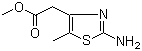 Methyl (2-amino-5-methyl-1,3-thiazol-4-yl)acetate molecular structure (CAS 72054-60-5)