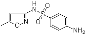 Sulfamethoxazole molecular structure (CAS 723-46-6)