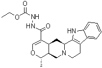 (19alpha,20alpha)-16,17-Didehydro-19-methyl-oxayohimban-16-carboxylic acid 2-(ethoxycarbonyl)hydrazide molecular structure (CAS 72428-22-9)