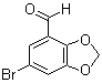 结构式 CAS# 72744-55-9, 6-溴-1,3-苯并二恶茂-4-甲醛