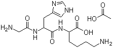 结构式 CAS# 72957-37-0, N2-(N-甘氨酰-L-组氨酰)-L-赖氨酸单乙酸盐