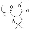 (4S,5S)-2,2-Dimethyl-1,3-dioxolane-4,5-dicarboxylic acid 4,5-diethyl ester molecular structure (CAS 73346-73-3)