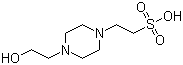 结构式 CAS# 7365-45-9, 4-羟乙基哌嗪乙磺酸; N-(2-羟乙基)哌嗪-N'-2-乙烷磺酸