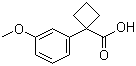 1-(3-甲氧基苯基)环丁烷羧酸分子结构 (CAS 74205-43-9)