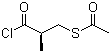 结构式 CAS# 74345-73-6, L-3-(乙酰基硫基)-2-甲基丙酰氯
