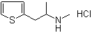 结构式 CAS# 7464-94-0, N,alpha-二甲基-2-噻吩乙胺盐酸盐