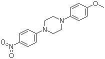 1-(4-甲氧基苯基)-4-(4-硝基苯基)哌嗪分子结构 (CAS 74852-61-2)