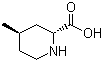 structure of CAS# 74892-81-2, (2R,4R)-4-Methylpiperidine-2-carboxylic acid;(2R,4R)-4-Methylpipecolinic acid
