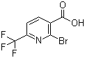 2-Bromo-6-(trifluoromethyl)-3-pyridinecarboxylic acid molecular structure (CAS 749875-07-8)