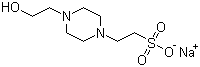 HEPES sodium salt molecular structure (CAS 75277-39-3)