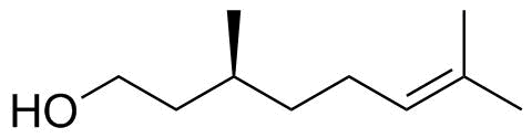 (-)-beta-Citronellol molecular structure (CAS 7540-51-4)