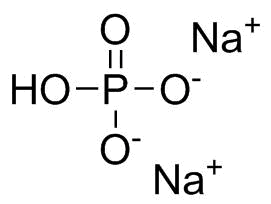 Disodium hydrogenorthophosphate molecular structure (CAS 7558-79-4)