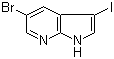 structure of CAS# 757978-18-0, 5-Bromo-3-iodo-1H-pyrrolo[2,3-b]pyridine