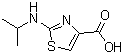 结构式 CAS# 760934-24-5, 2-[异丙基氨基]-4-噻唑羧酸
