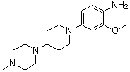 2-Methoxy-4-[4-(4-methylpiperazin-1-yl)piperidin-1-yl]aniline molecular structure (CAS 761440-75-9)