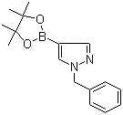 structure of CAS# 761446-45-1, 1-Benzyl-1H-pyrazole-4-boronic acid pinacol ester;1-Benzyl-4-(4,4,5,5-tetramethyl-1,3,2-dioxaborolan-2-yl)-1H-pyrazole
