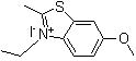 3-Ethyl-6-methoxy-2-methylbenzothiazolium iodide molecular structure (CAS 76328-38-6)
