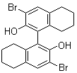 结构式 CAS# 765278-73-7, (S)-3,3'-二溴-5,5',6,6',7,7',8,8'-八氢-1,1'-联萘-2,2'-二醇