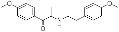2-(4-Methoxyphenethylamino)-1-(4-methoxyphenyl)propan-1-one molecular structure (CAS 773045-10-6)