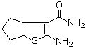 structure of CAS# 77651-38-8, 2-Amino-5,6-dihydro-4H-cyclopenta[b]thiophene-3-carboxamide