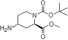 (2R,4R)-4-amino-1,2-Piperidinedicarboxylic acid 1-(1,1-dimethylethyl) 2-methyl ester molecular structure (CAS 778646-95-0)