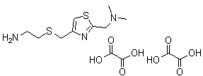 4-[[(2-Aminoethyl)thio]methyl]-N,N-dimethyl-2-thiazolemethanamine ethanedioate (1:2) molecular structure (CAS 78441-63-1)