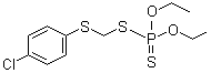 structure of CAS# 786-19-6, Oleoakarithion;Phosphorodithioic acid S-[[(4-chlorophenyl)thio]methyl] O,O-diethyl ester; S-[[(p-Chlorophenyl)thio]methyl] O,O-diethyl phosphorodithioate; Stauffer R 1303; Trithion