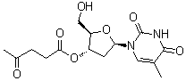 胸苷 3'-(4-氧代戊酸酯)分子结构 (CAS 78635-98-0)