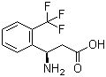 structure of CAS# 791582-16-6, (R)-3-Amino-3-(2-(trifluoromethyl)phenyl)propanoic acid