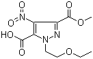 1-(2-Ethoxyethyl)-4-nitro-1H-pyrazole-3,5-dicarboxylic acid 3-methyl ester molecular structure (CAS 792970-07-1)