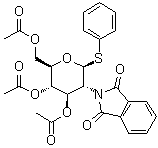 Phenyl 2-deoxy-2-(1,3-dihydro-1,3-dioxo-2H-isoindol-2-yl)-1-thio-beta-D-glucopyranoside 3,4,6-triacetate molecular structure (CAS 79528-49-7)