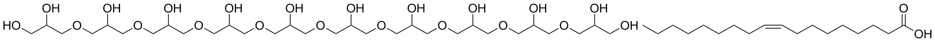 Oleic acid, monoester with decaglycerol molecular structure (CAS 79665-93-3)