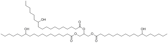 Hydrogenated castor oil molecular structure (CAS 8001-78-3)