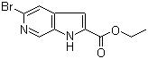 结构式 CAS# 800401-70-1, 5-溴-1H-吡咯并[2,3-c]吡啶-2-羧酸乙酯