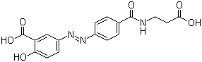 structure of CAS# 80573-04-2, Balsalazide;(E)-5-[[4-[[(2-Carboxyethyl)amino]-carbonyl]phenyl]azo-2-hydroxybenzoic acid