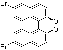 结构式 CAS# 80655-81-8, (S)-(+)-6,6'-二溴-1,1'-二-2-萘酚