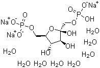 D-Fructose-1,6-diphosphate trisodium salt octahydrate molecular structure (CAS 81028-91-3)