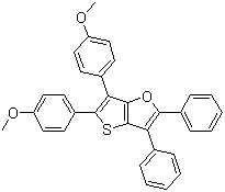 5,6-双(4-甲氧基苯基)-2,3-二苯基噻吩并[3,2-b]呋喃分子结构 (CAS 81385-77-5)