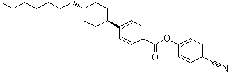 4-Cyanophenyl trans-4-(4-heptylcyclohexyl)benzoate molecular structure (CAS 81930-18-9)