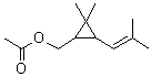 2,2-Dimethyl-3-(2-methyl-1-propenyl)cyclopropanemethanol acetate molecular structure (CAS 81968-65-2)